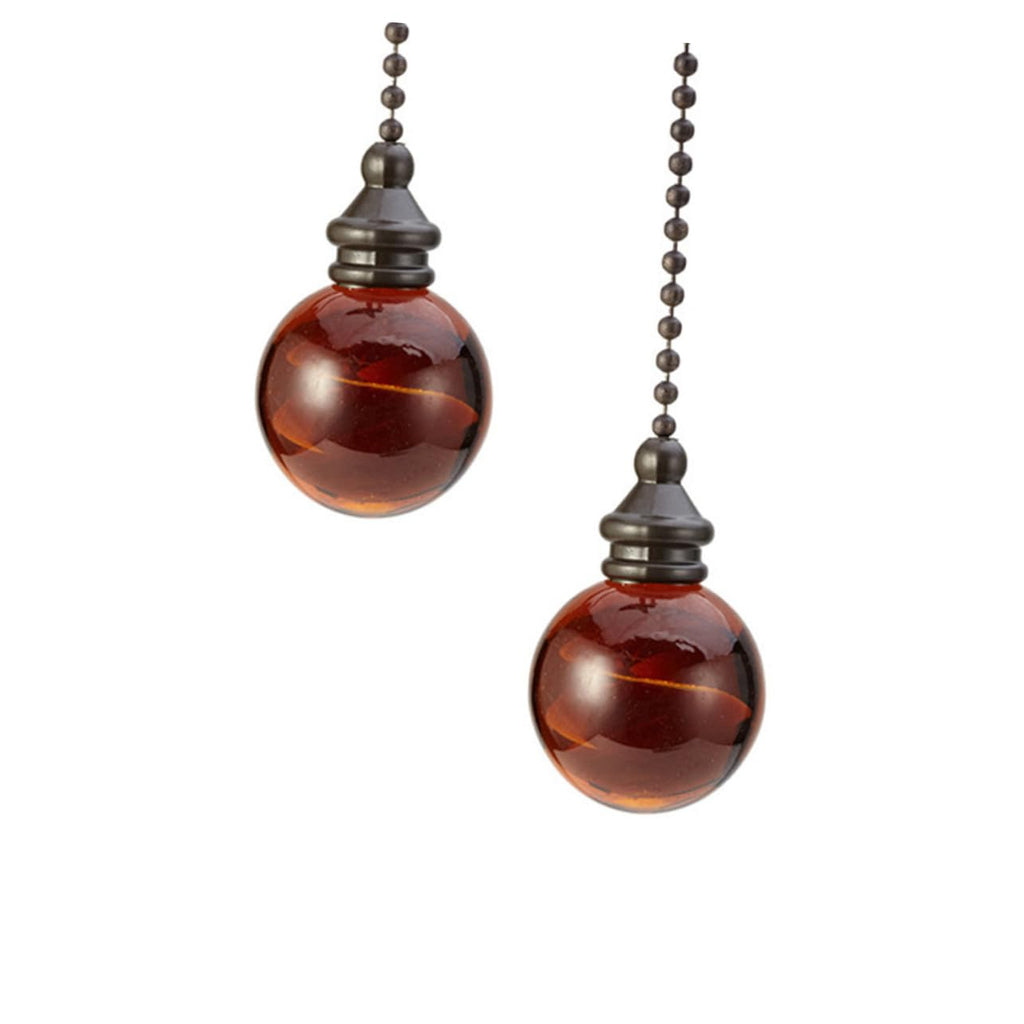 Glass Ball Chain Pendant Ornament 2 Pcs F700552