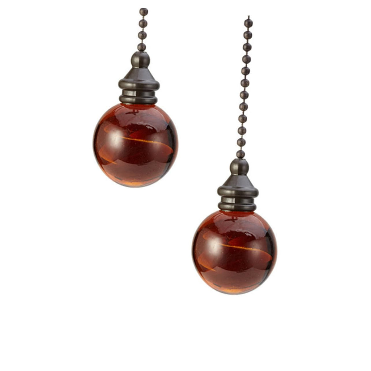 Glass Ball Chain Pendant Ornament 2 Pcs F700552