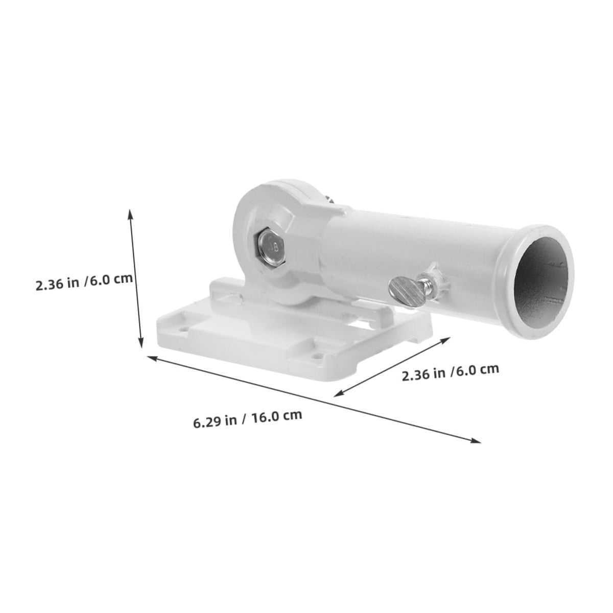 2pcs Aluminum Alloy Wall Mounted Adjustable Flag Pole Holder Q246567
