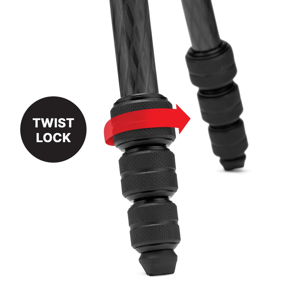 Carbon Fibre Travel Tripod Kit with 3-Way Fluid Head N108