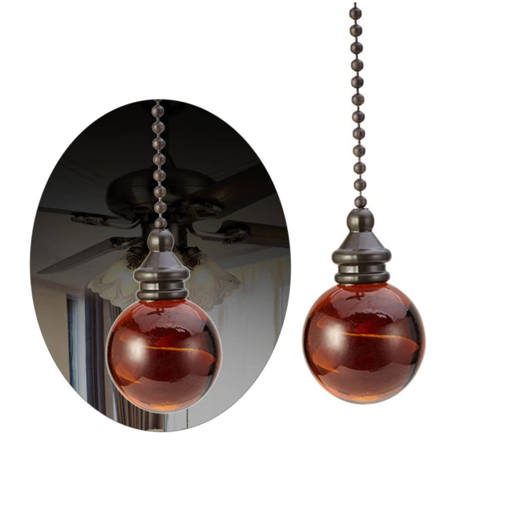 Glass Ball Chain Pendant Ornament 2 Pcs F700552