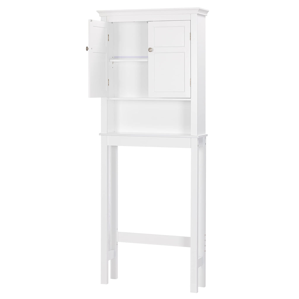 Over the Toilet Storage Cabinet with Doors and Adjustable Shelf V378