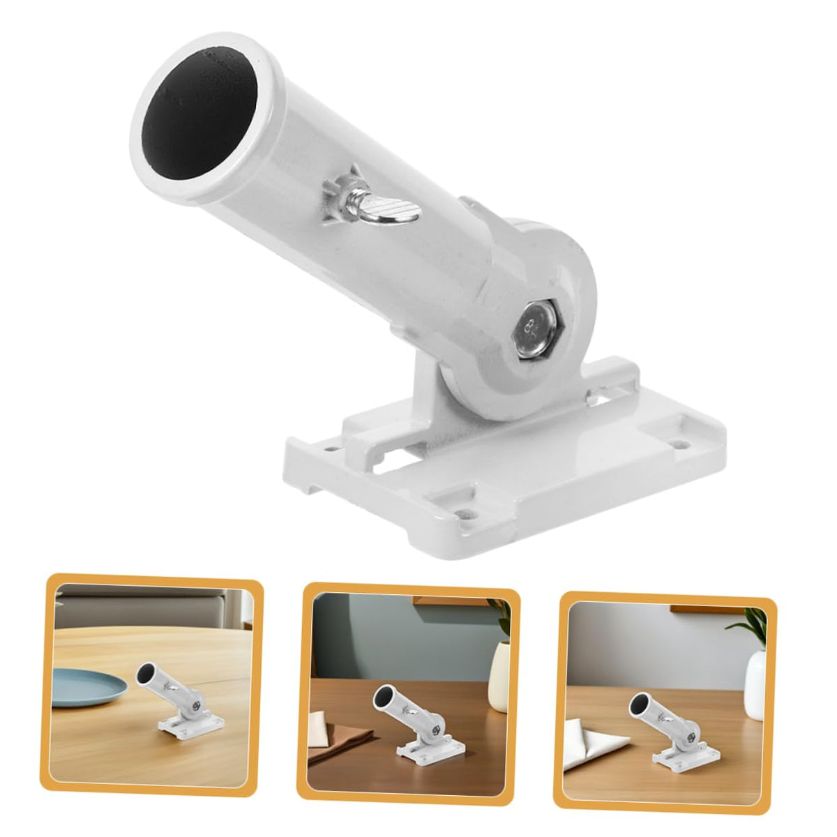 2pcs Aluminum Alloy Wall Mounted Adjustable Flag Pole Holder Q246567