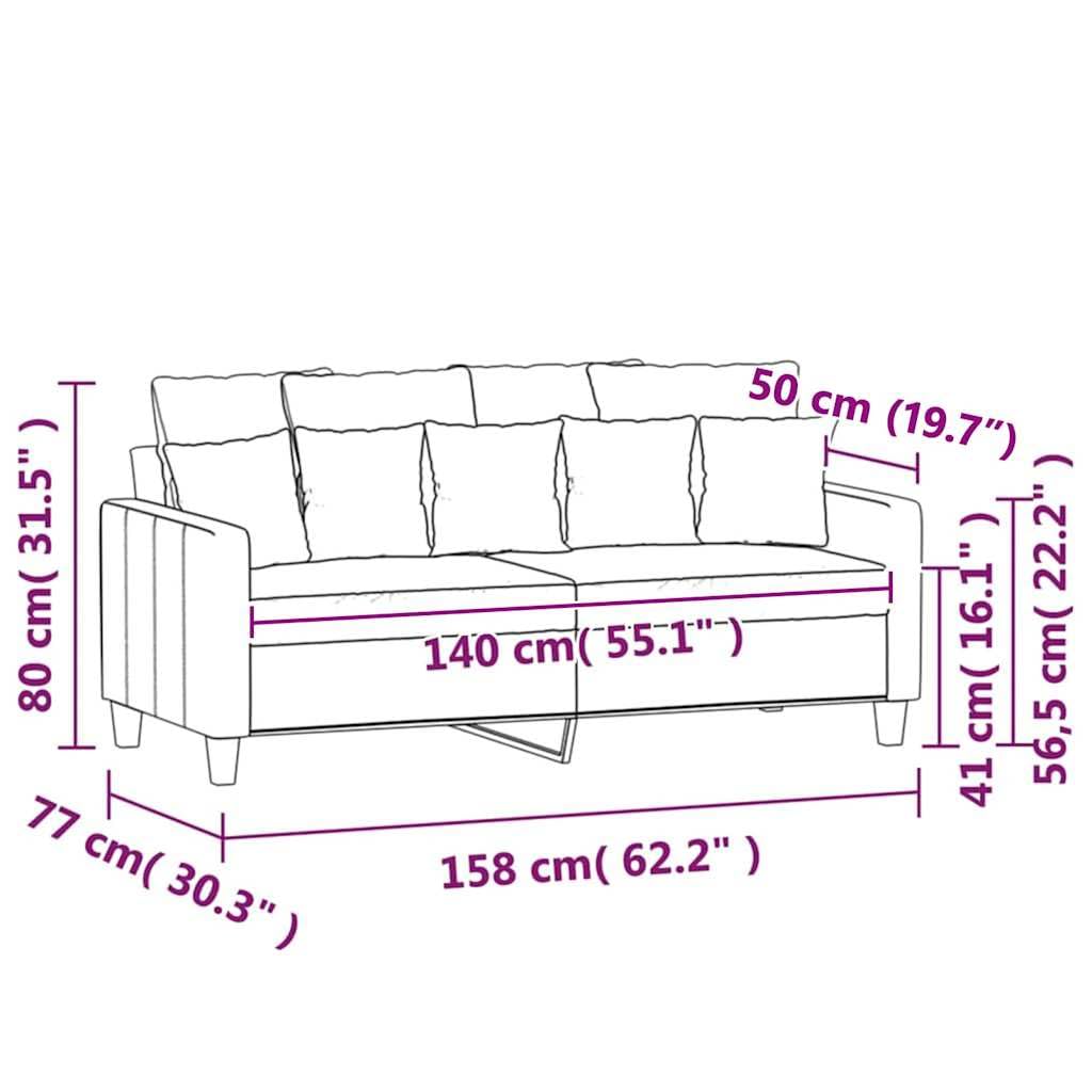 Velvet 2-Seater Sofa A42880