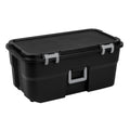 22 Gallon Black Wheeled Plastic Storage Trunk C122