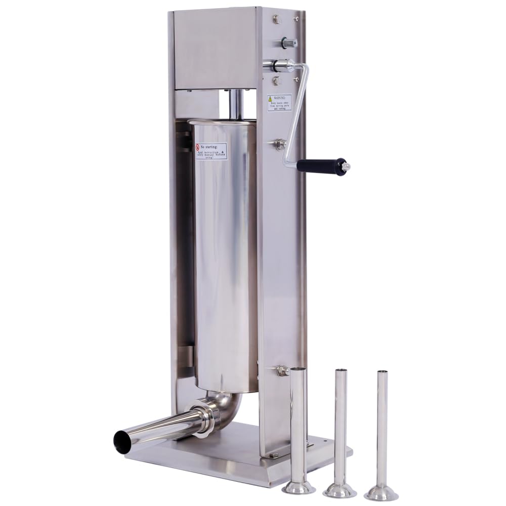 Stainless Steel Vertical Sausage Stuffer with 4 Stuffing Tubes D361923