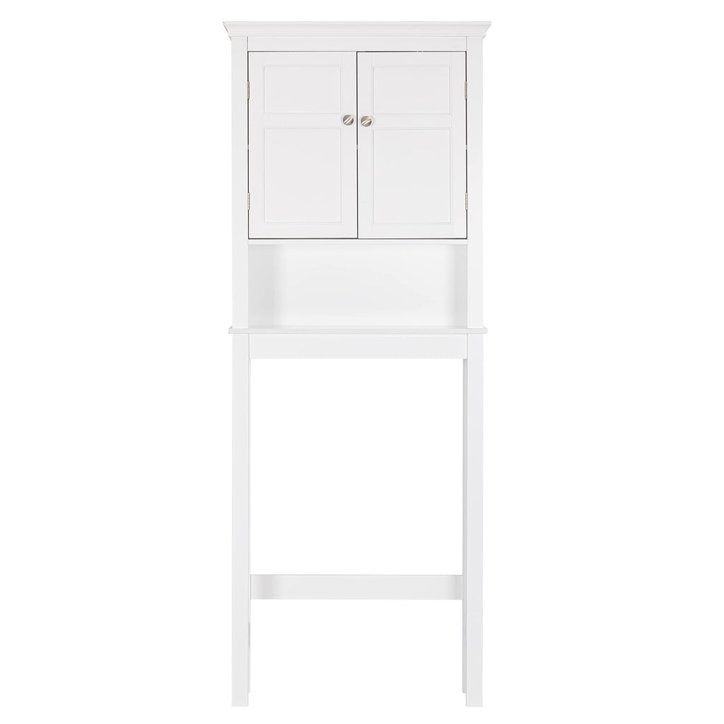 Over the Toilet Storage Cabinet with Doors and Adjustable Shelf V378
