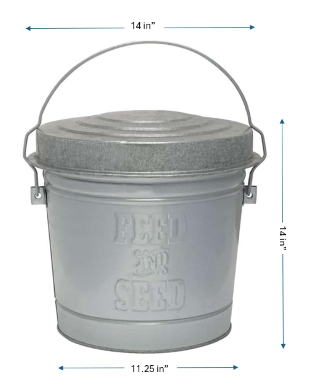 6 Gallon Locking Lid Feed & Seed Can 2 Pack J5790