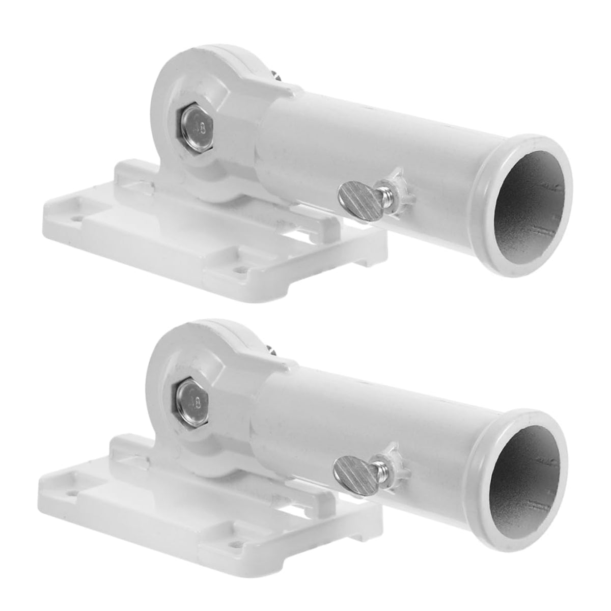 2pcs Aluminum Alloy Wall Mounted Adjustable Flag Pole Holder Q246567