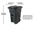 64 Gallon Garbage Cans Trash Cans with Wheels and Lid F311341