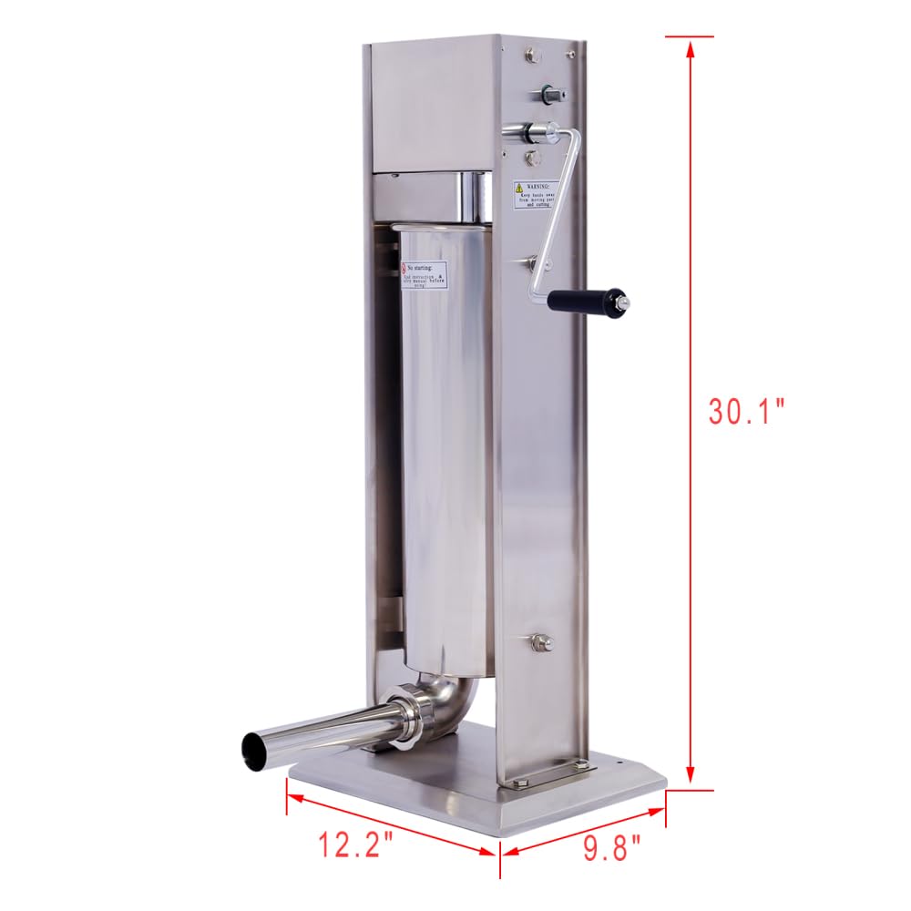 Stainless Steel Vertical Sausage Stuffer with 4 Stuffing Tubes D361923