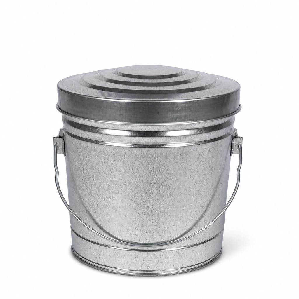 6 Gallon Galvanized Steel Can with Locking Lid V629565