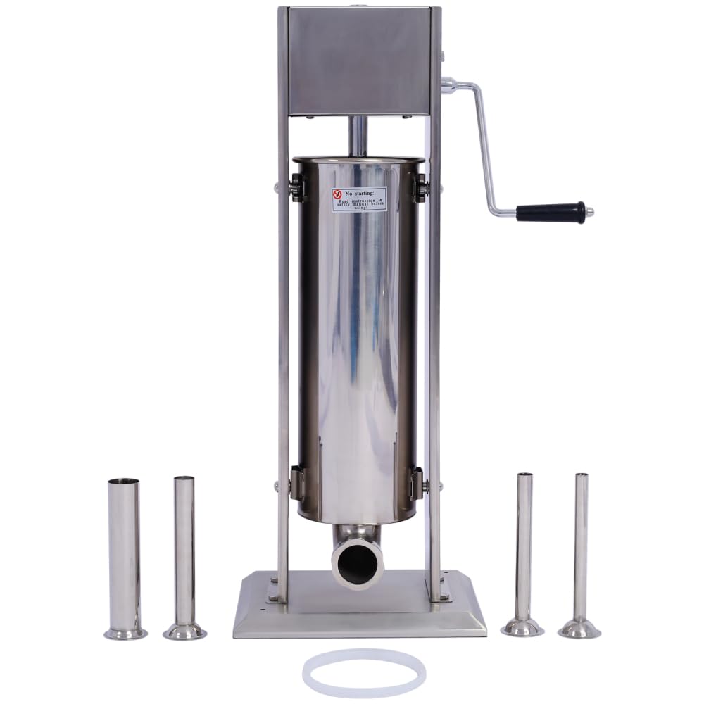 Stainless Steel Vertical Sausage Stuffer with 4 Stuffing Tubes D361923