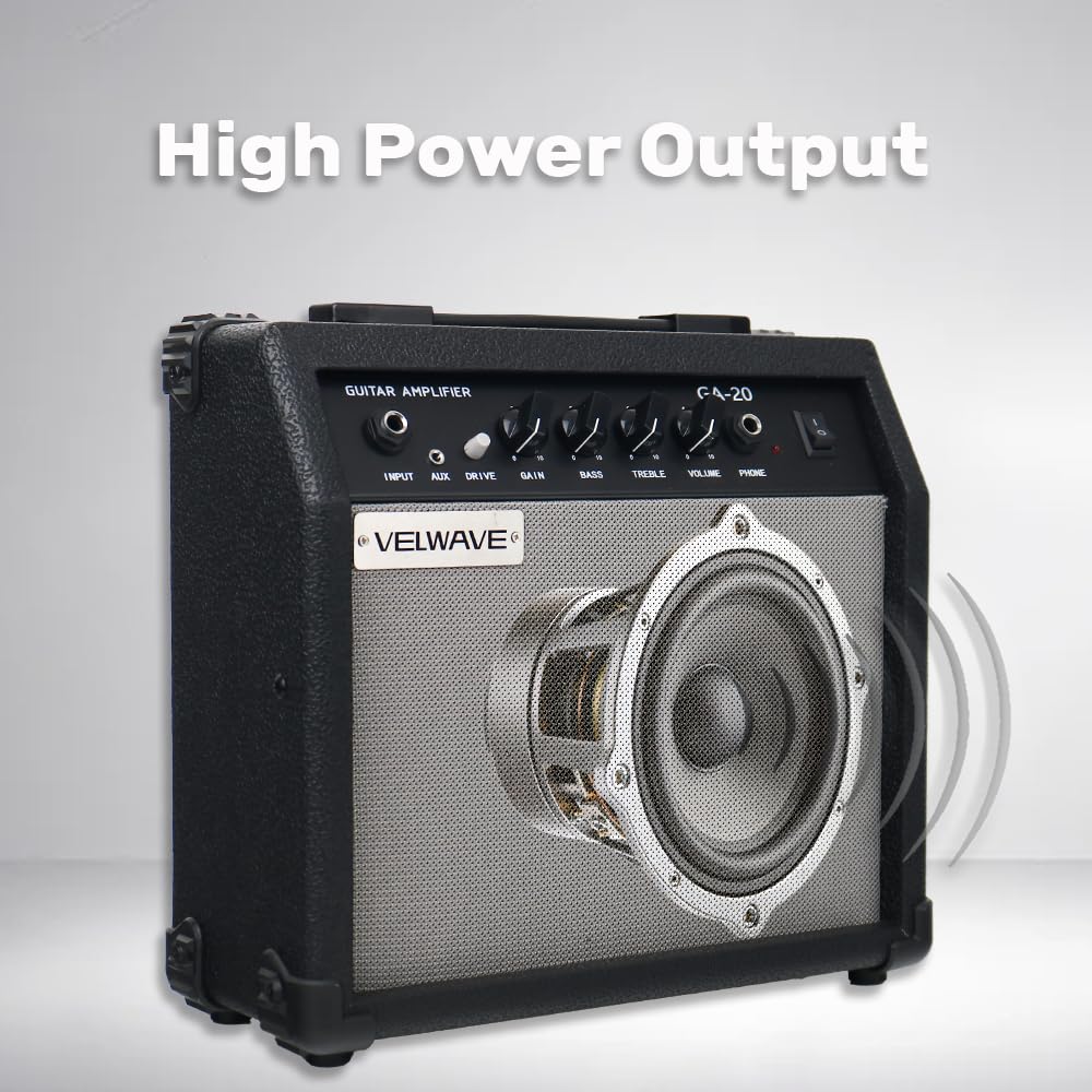 20W Black Portable Electric Guitar Amplifier O81501