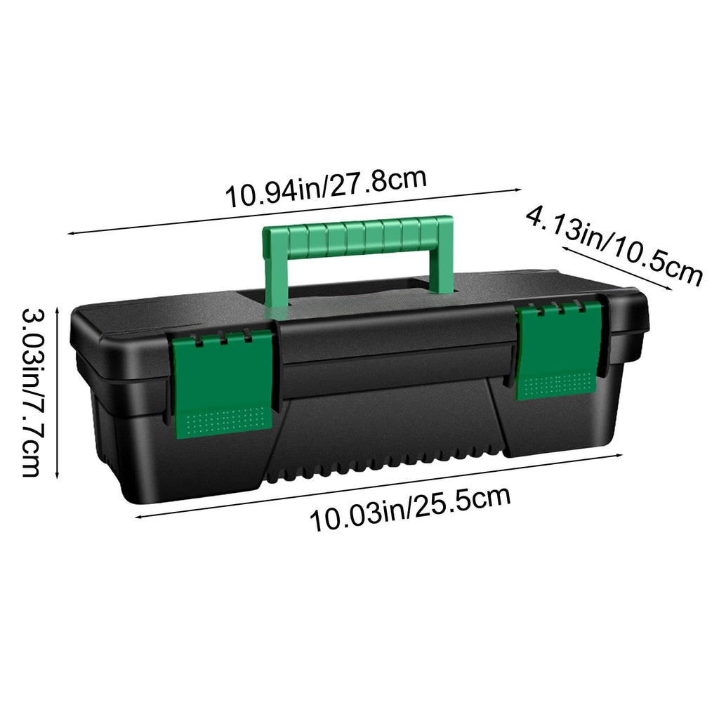 10-inch Plastic Tool Box with Handle and Removable Tray B13379