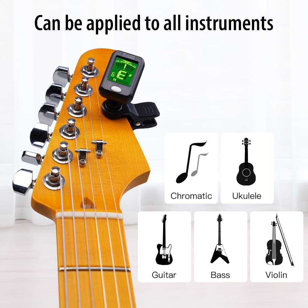 Clip on Chromatic Tuner 4PCS Black Y49772