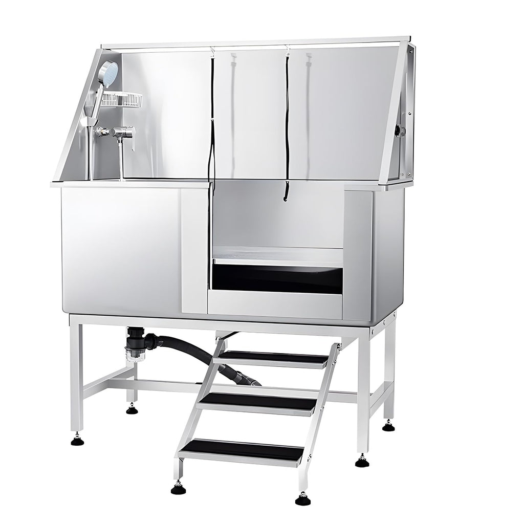 Stainless Steel Dog Washing Station with Stairs Z462