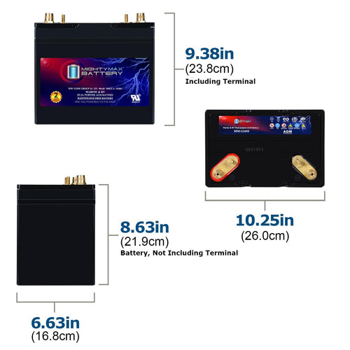 12V 90Ah Group Size 24M Deep-Cycle AGM Battery H101451