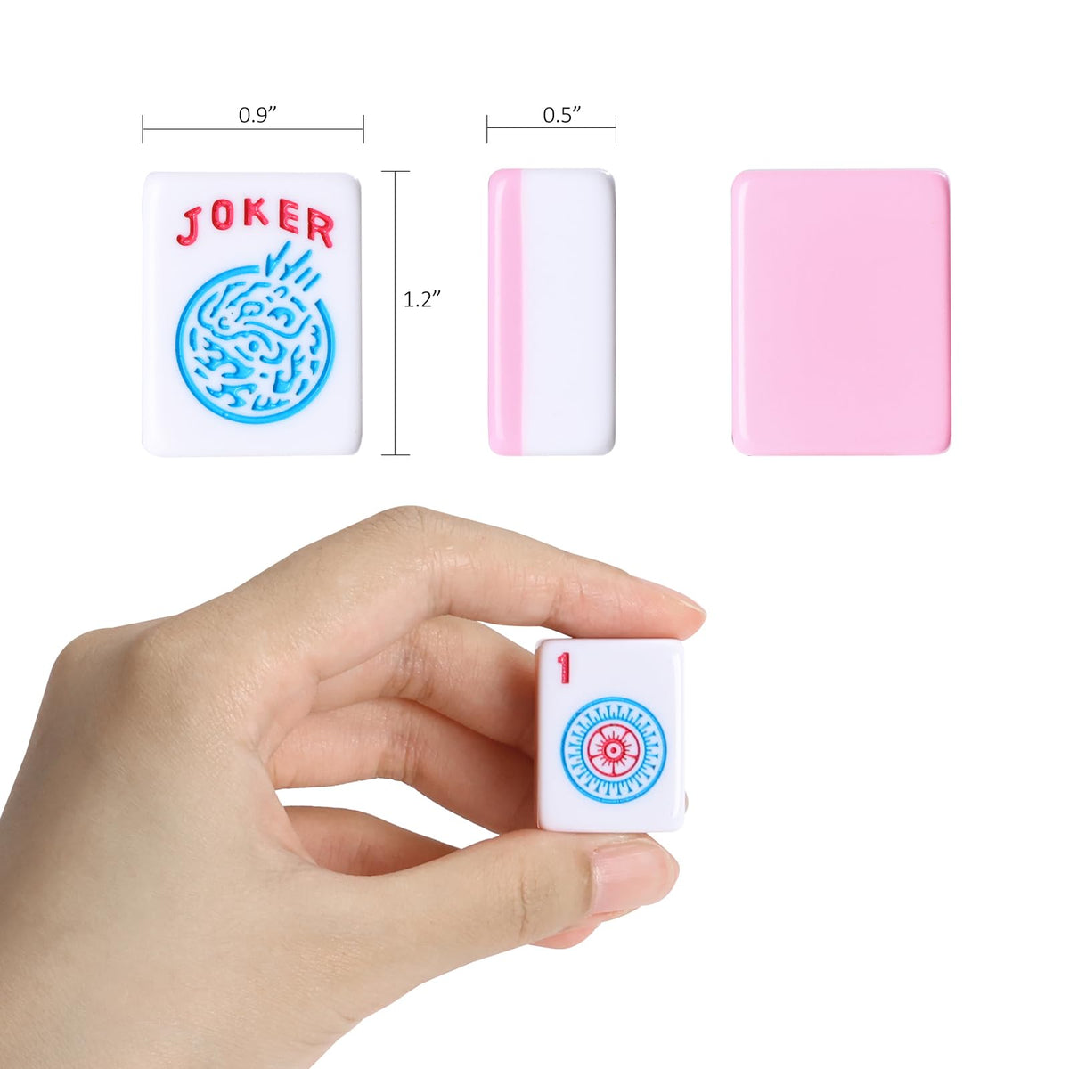 166 Pink Mahjong Set with Bag and 4 Racks T934639