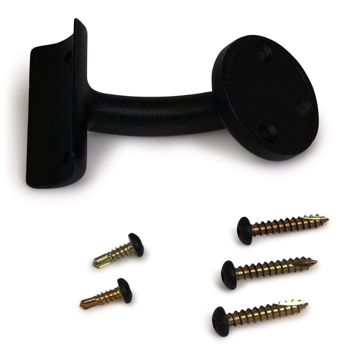 6' Texture Black Handrail Section with Returns N104