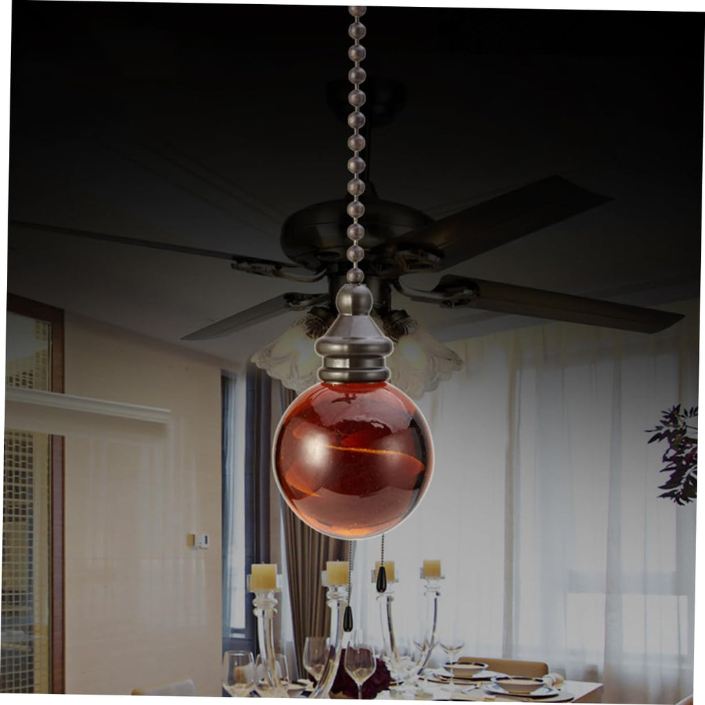 Glass Ball Chain Pendant Ornament 2 Pcs F700552