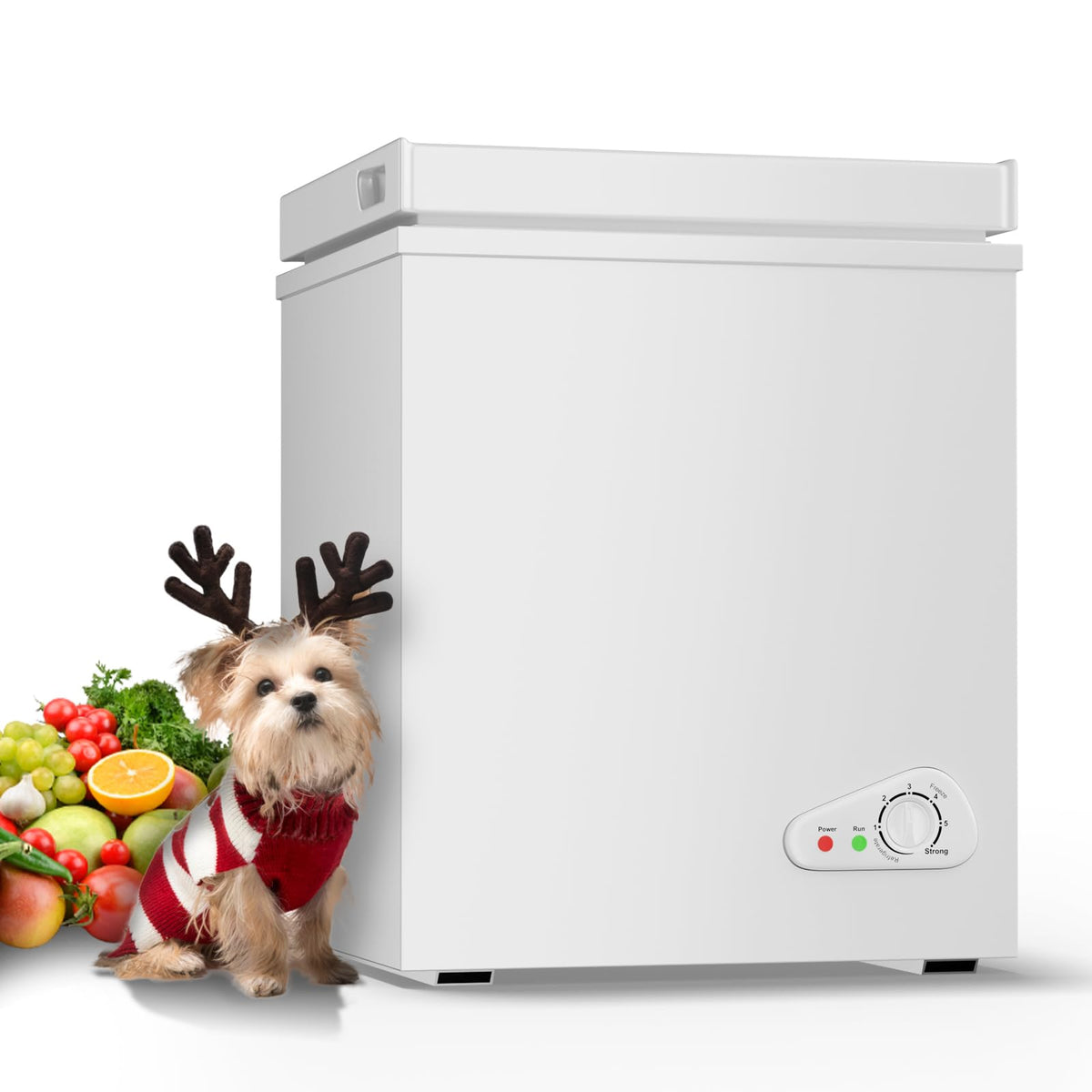 5.0 Cubic Feet White Chest Freezer U757