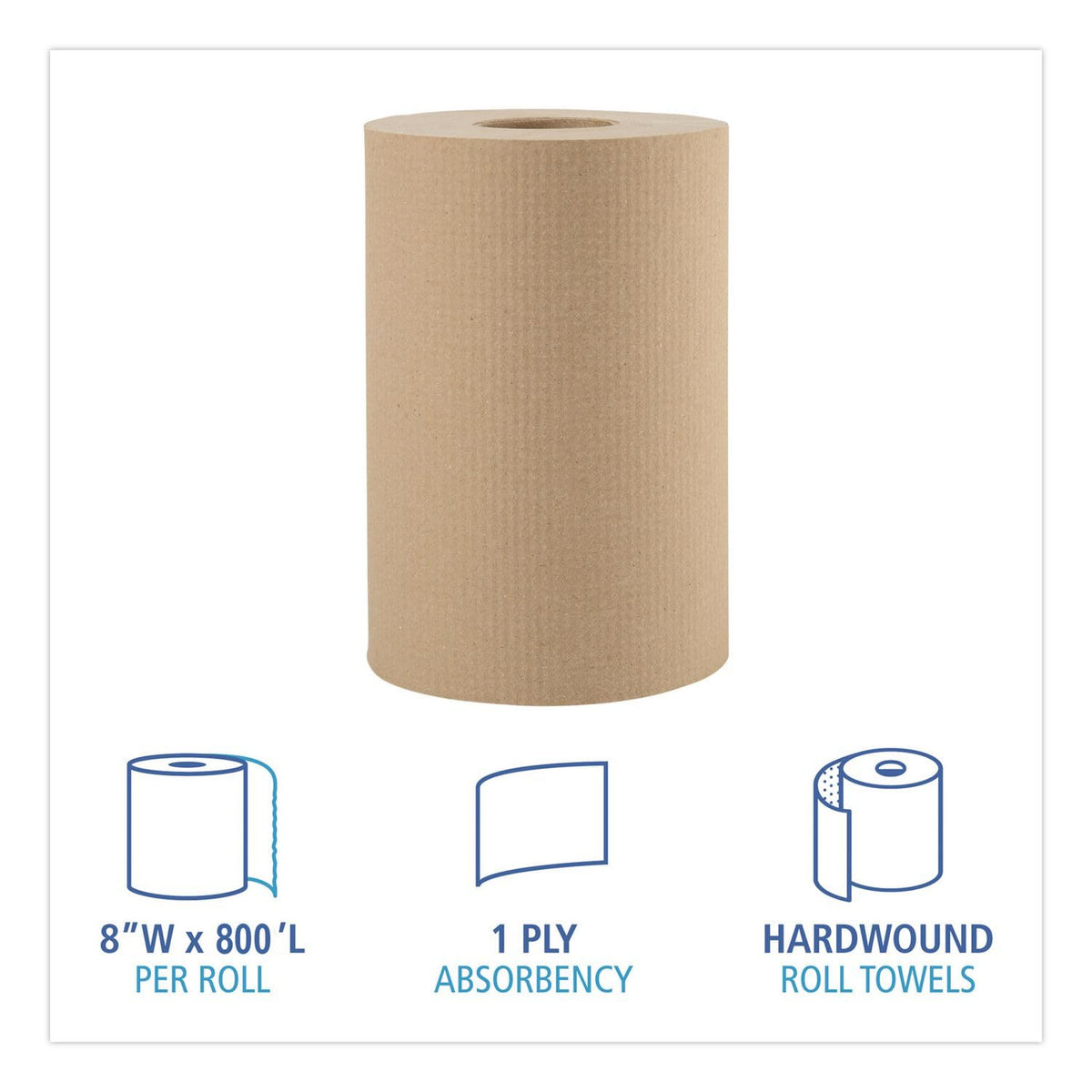 Green Seal Recycled Paper Towel Roll, Natural, 8" x 800 ft, Case of 6 T797