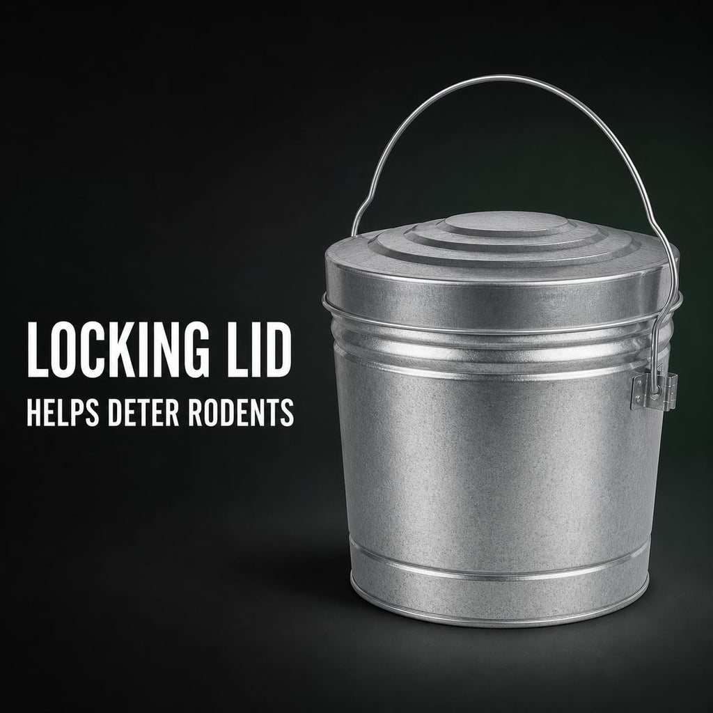 6 Gallon Galvanized Steel Can with Locking Lid V629565