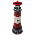 Solar Lighthouse Statue with LED Light 14.76 Inch Red E996468