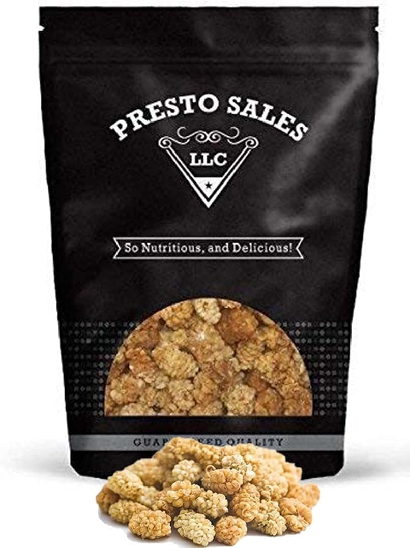 Sun Dried White Mulberries 5 lbs. Resealable Pouch A841229