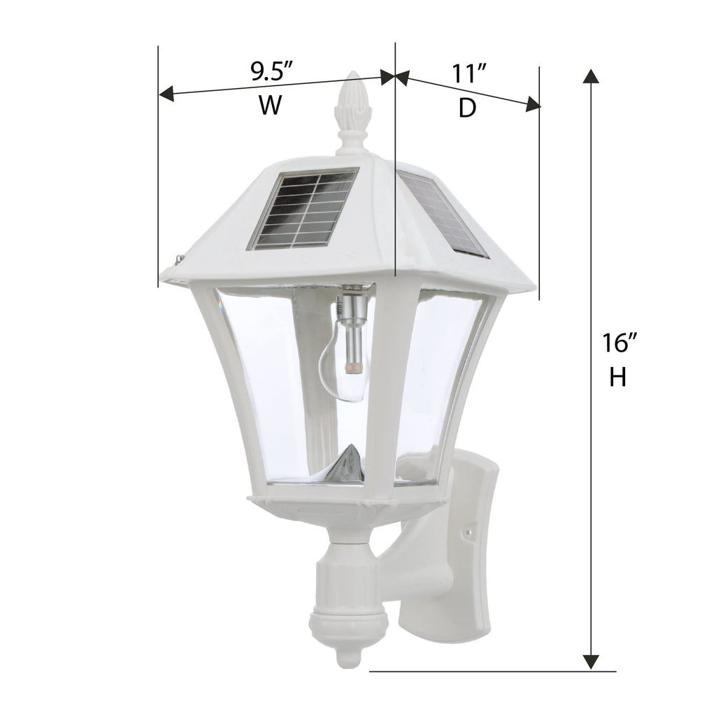 White Outdoor Solar Post Light with 3 Mounting Options T250746