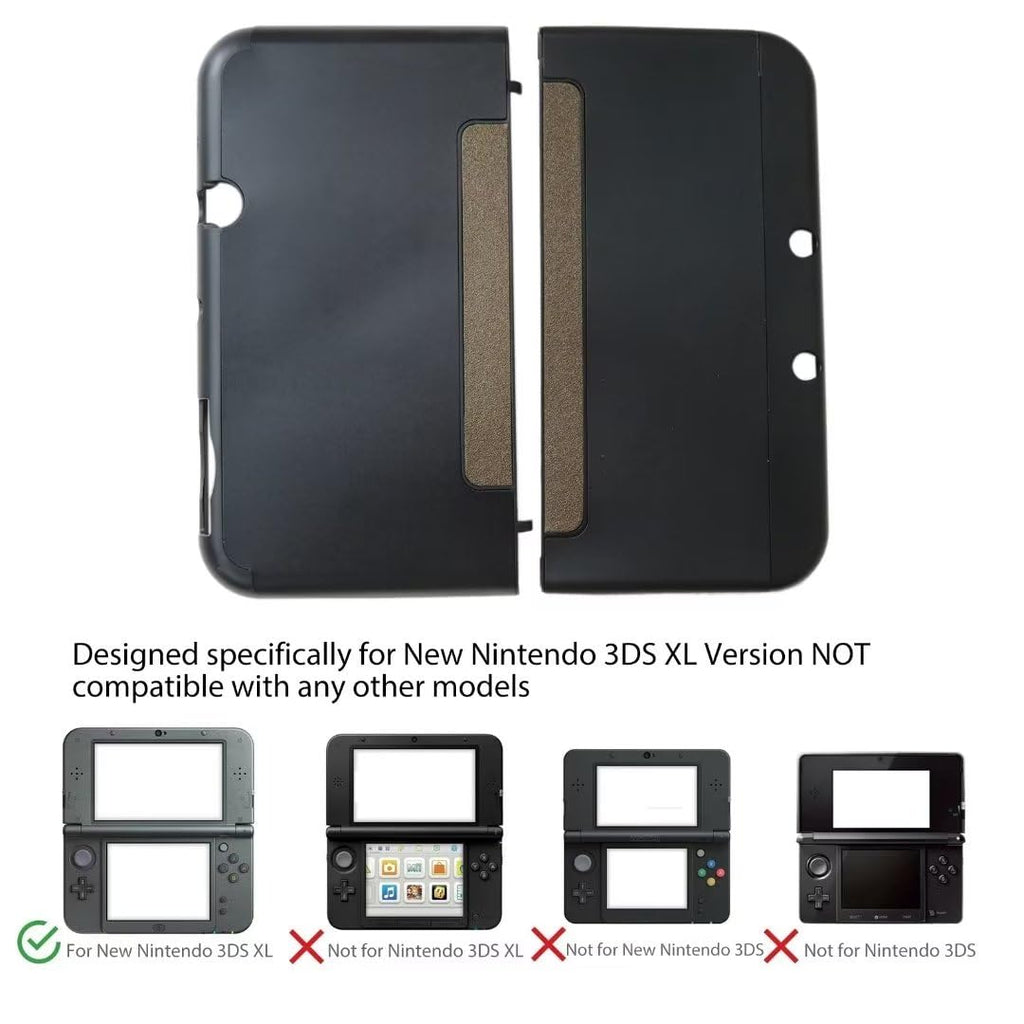Black Aluminum Plastic Protector Case for Nintendo New 3DS XL LL X5502