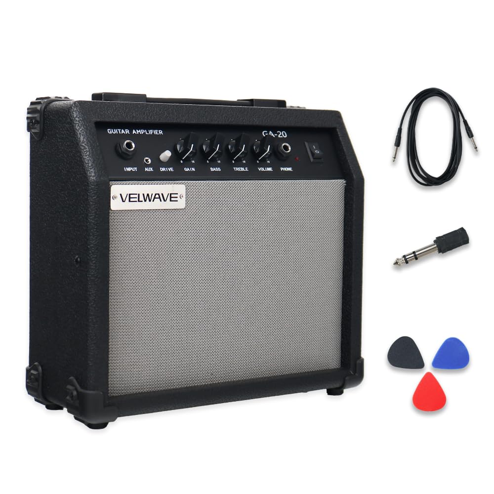 20W Black Portable Electric Guitar Amplifier O81501