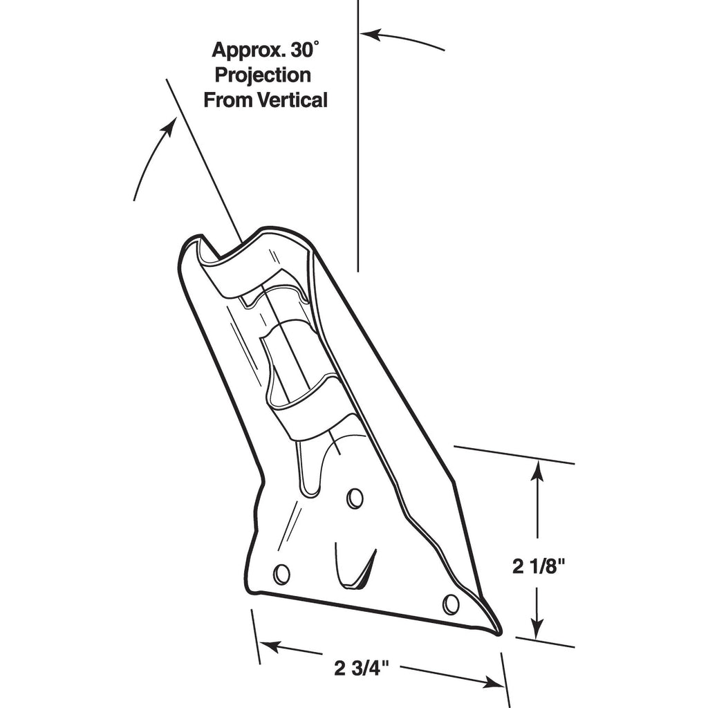 Zinc-Plated Steel Flagpole Bracket F1093
