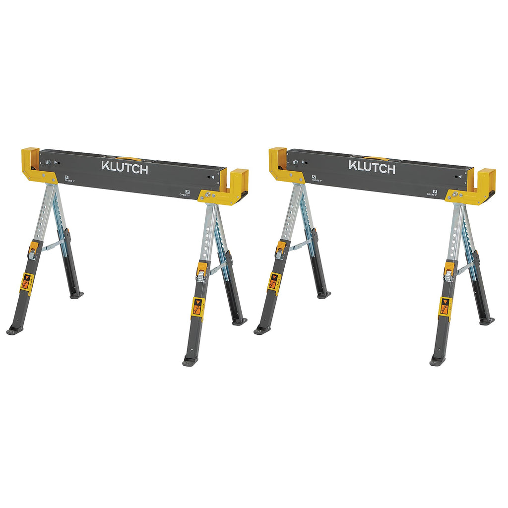 32in. Adjustable Steel Sawhorses, Pair X86092