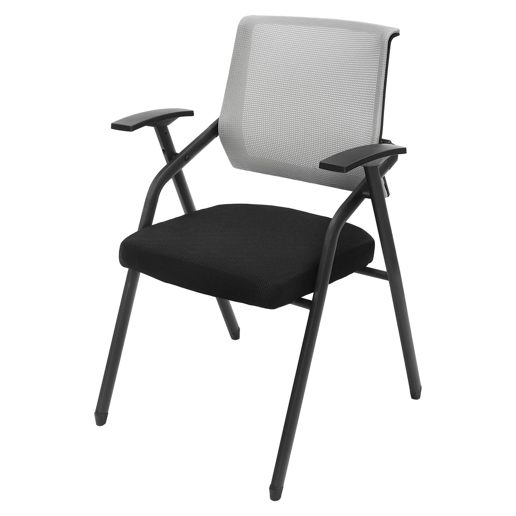 Grey Mesh Back Stacking Arm Chairs A12832