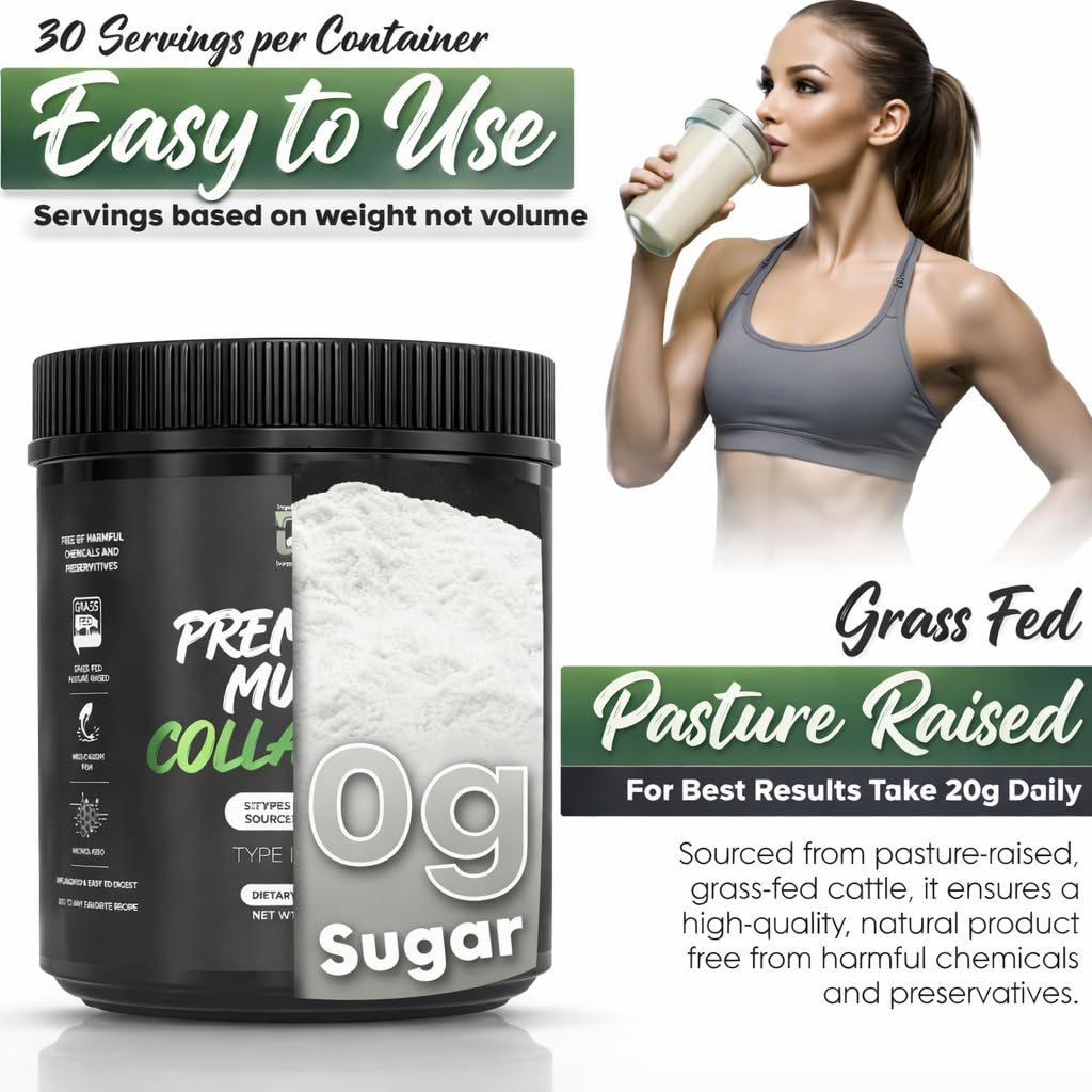 Unflavored Multi Collagen Peptides Powder C915731