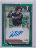 2024 Bowman Mega Box Mojo Prospects Refractor Green Autograph 90/99 O183