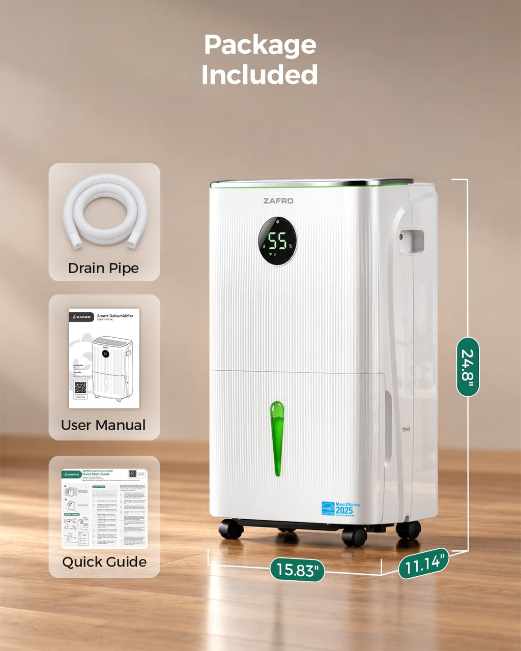 7500 Sq.Ft 150 Pints/Day Dehumidifier T997
