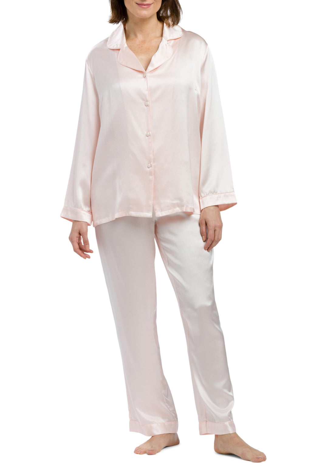 Women's 100% Mulberry Silk Long Pajama Set F4671
