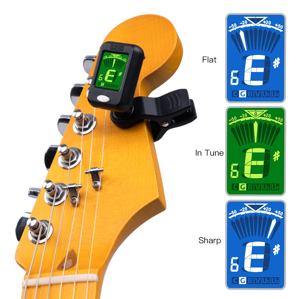 Clip on Chromatic Tuner 4PCS Black Y49772