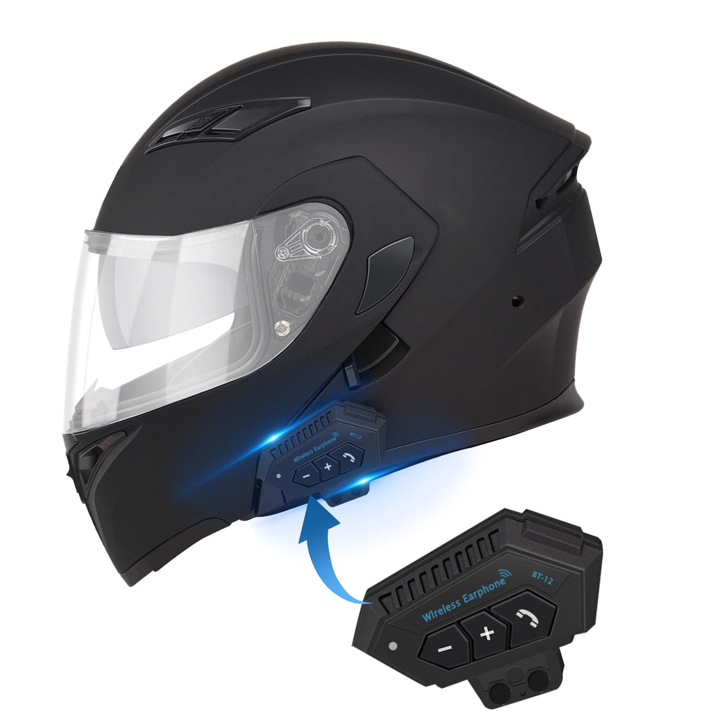 Bluetooth Modular Motorcycle Helmet DOT Approved Dual Visor H69558