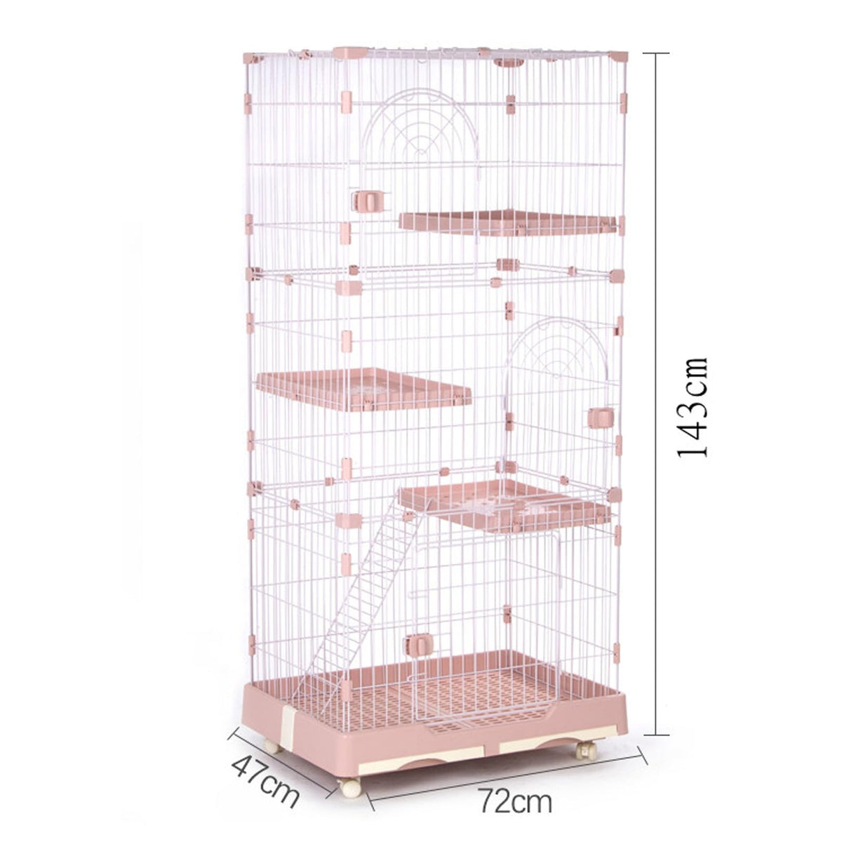 Foldable 4 Tier Detachable Cat Cage with Hammock C89552