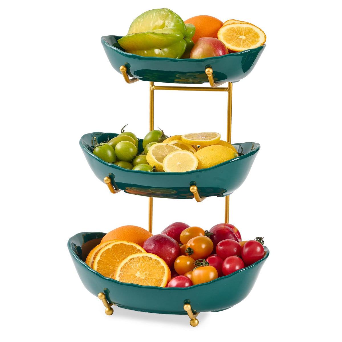 Ceramic 3 Tier Fruit Bowl F326
