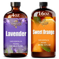 Lavender 4 Fl Oz and Sweet Orange 16 Fl Oz Essential Oil U8492