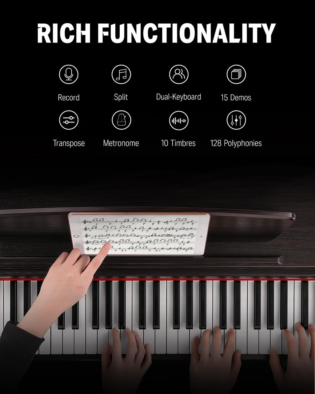 88 Weighted Keys Digital Piano M827