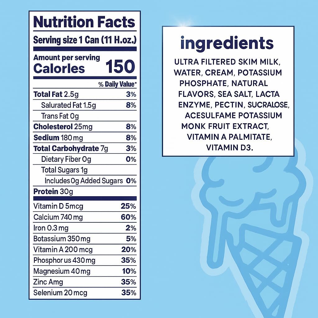 Vanilla 12-Pack Lactose Free Milk Shake Y622052