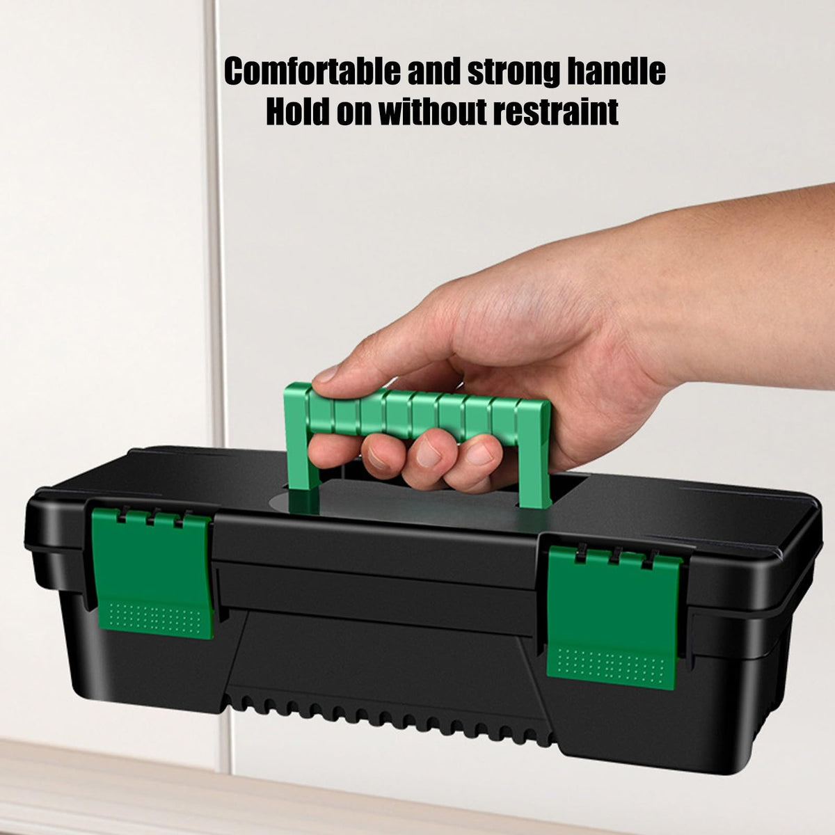 10-inch Plastic Tool Box with Handle and Removable Tray B13379