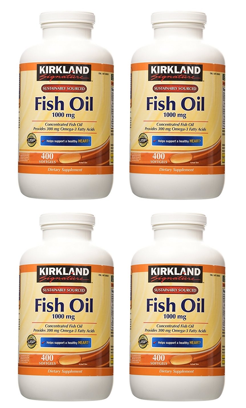Fish Oil 1000 mg 400 Softgels 4 Pack L11114