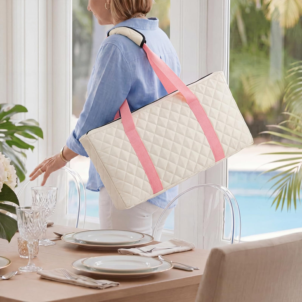 166 Pink Mahjong Set with Bag and 4 Racks T934639